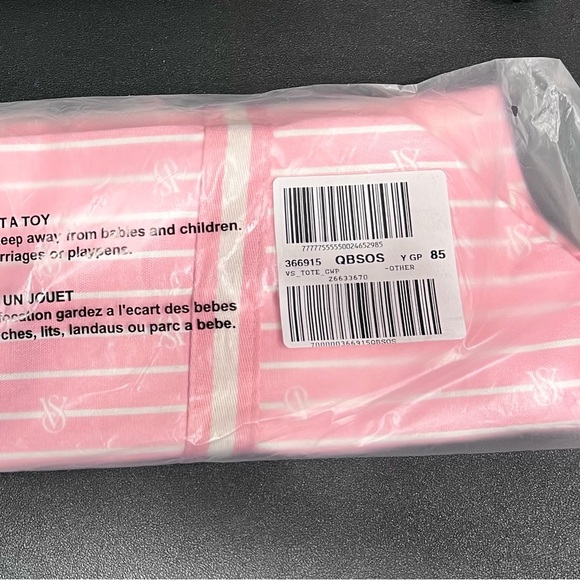 Victoria’s Secret Stripe Pink Tote - Picture 7 of 7